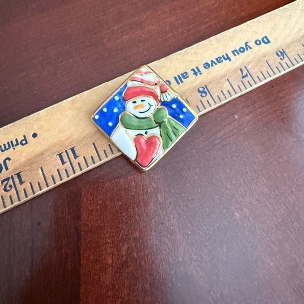 Vintage Snowman Brooch